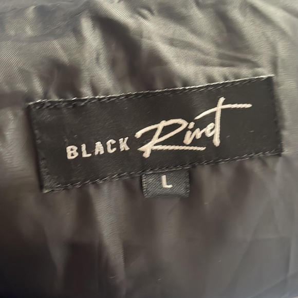 Black Rivet Wilson’s Leather Trench Coat Size Large - Picture 3 of 5